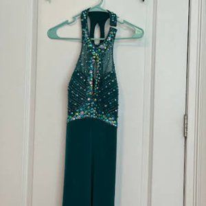 Pine Green Size 12 Formal Dress